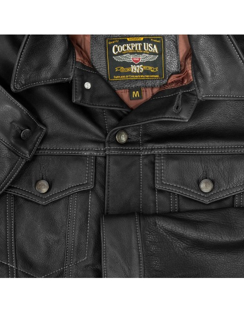 Куртка Пилот Calfskin Leather Jean Jacket