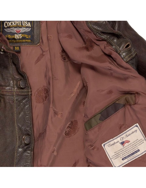 Куртка Пилот Stonewashed Leather Jean Jacket